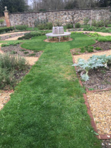 grass paths at chawton house herb garden