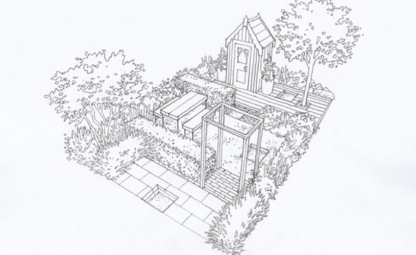 plans and drawings at ascot spring garden show 2018: claudia de yong