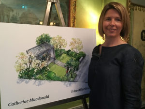 catherine macdonald with her design for ascot spring flower show 2018