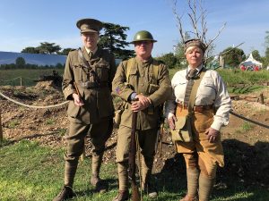 Members of the 10th Battalion Regiment Essex Living History Group at Hampton Court Flower Show