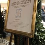 sign to book launch of tamsin westhorpe's Diary of a modern country gardener